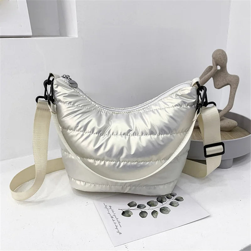 Women Shoulder Bags Nylon Crossbody Small Down Bag Tote