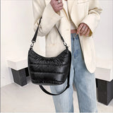 Women Shoulder Bags Nylon Crossbody Small Down Bag Tote