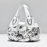 Women's PU Leather Handle Bag Lady Tote Big Capacity Shoulder Bag