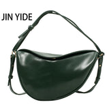Women's PU Leather Banana Crossbody Bag