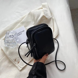 Women's PU Leather Crossbody Shoulder Bag Lady Phone Purse