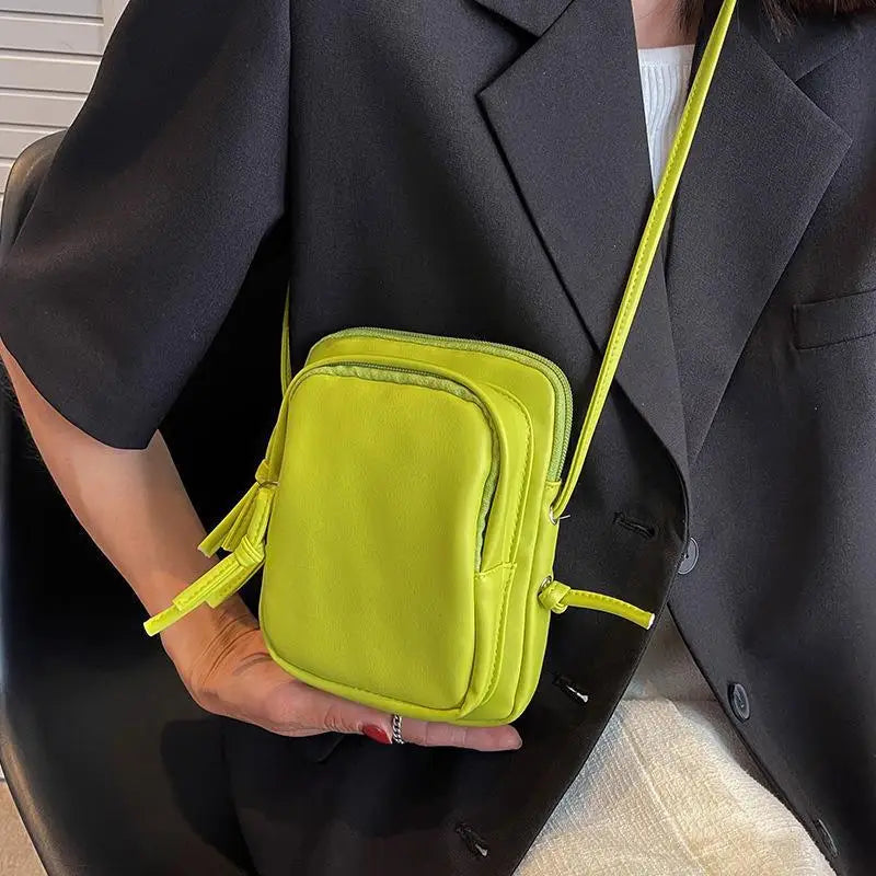 Women's PU Leather Crossbody Shoulder Bag Lady Phone Purse
