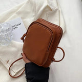 Women's PU Leather Crossbody Shoulder Bag Lady Phone Purse