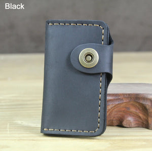 Leather Key Holder Men Women Smart Key Case Organizer
