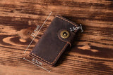 Leather Key Holder Men Women Smart Key Case Organizer