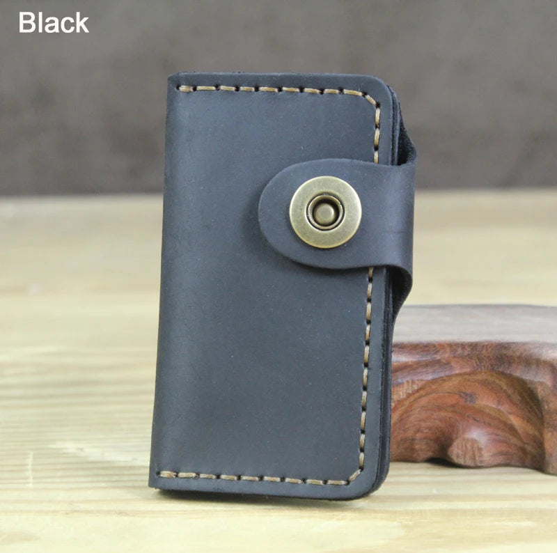 Leather Key Holder Men Women Smart Key Case Organizer