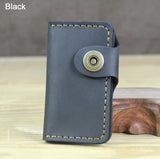 Leather Key Holder Men Women Smart Key Case Organizer