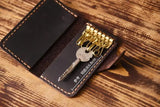 Leather Key Holder Men Women Smart Key Case Organizer