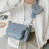 Women's 2 Pcs Shoulder Bag Set Casual Chain Crossbody Messenger Bags