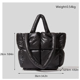 High Capacity Down Bag Fall Winter Shoulder Crossbody Handbag