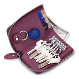 Leather Key Case Holder Key Wallet Men Women Key Pouch Organizer