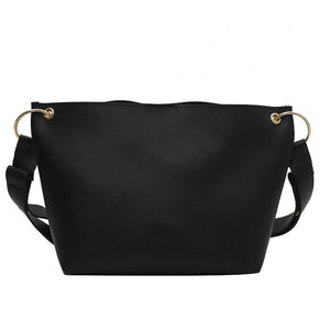 Ladies Bucket PU Leather Shoulder Bag Single Shoulder Large Capacity Messenger