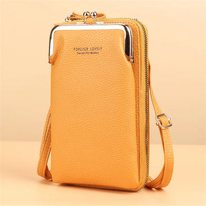 Women's Small Crossbody Bag Matte Leather Mini Shoulder Messenger Bag