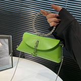 Rhinestone Ring Chain Shoulder Bag for Women Small Crossbody Bag