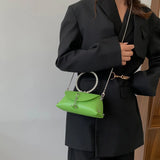 Rhinestone Ring Chain Shoulder Bag for Women Small Crossbody Bag