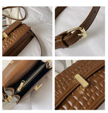 Lady Crocodile Bag Small Shoulder Purse Women Crossbody Handbag