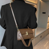 Lady Crocodile Bag Small Shoulder Purse Women Crossbody Handbag