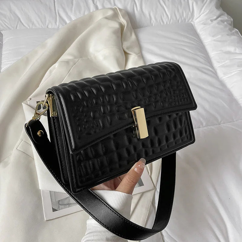 Lady Crocodile Bag Small Shoulder Purse Women Crossbody Handbag