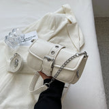 Lady Shoulder Bag PU Leather Chain Mobile Wallet Casual Women's Messenger Bag
