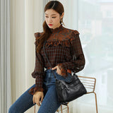 Large Capacity Women's Shoulder Bags Casual Multilayer Handbags