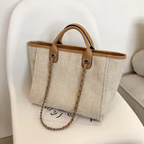 Canvas Shoulder Bag Large Capacity Casual Tote