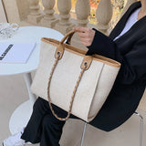 Canvas Shoulder Bag Large Capacity Casual Tote
