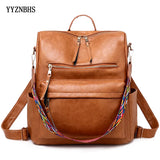 Leather Backpack Women Bag Pack Shoulder Bag Sac A Dos High Travel