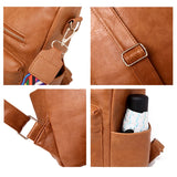 Leather Backpack Women Bag Pack Shoulder Bag Sac A Dos High Travel