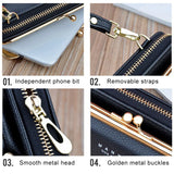 Leather Crossbody Purse Clutch Wallet Shoulder Bag