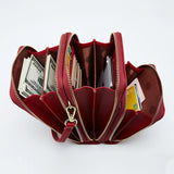Leather Messenger Bags Women Clutch Mini Crossbody Shoulder Bag