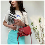 Women's Leather Shoulder Bag Crossbody Handbag Clutch High Chain Bag