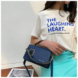 Women's Leather Shoulder Bag Crossbody Handbag Clutch High Chain Bag