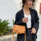 Women's Leather Shoulder Bag Crossbody Handbag Clutch High Chain Bag