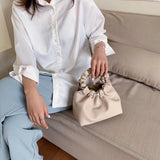 Small Leather Handbag Soft Crossbody Clutch Women's Totes Bag