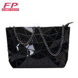 Luminous Women Shoulder Bag Geometric Handbags Chain Messenger Clutch Tote