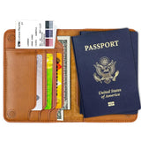 Men Women Family Leather Passport Cover Holder for Travel