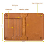 Men Women Family Leather Passport Cover Holder for Travel