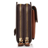 Men's Long Wallet Organizer PU Leather Double Zip Money Pocket Clutch Bag