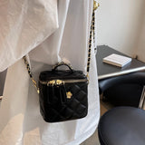 Small Crossbody Bags Women's Lingge Handbag Square Shoulder Bag