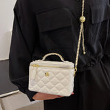 Small Crossbody Bags Women's Lingge Handbag Square Shoulder Bag