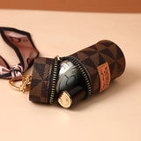 Mini Lipstick Bag Silk Ribbon Key Chain for Women