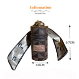 Mini Lipstick Bag Silk Ribbon Key Chain for Women