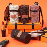 Mini Lipstick Bag Silk Ribbon Key Chain for Women