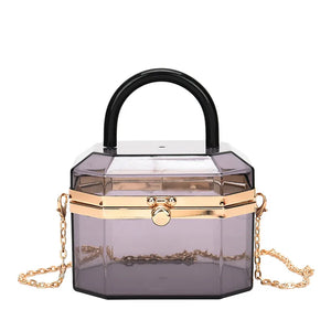 Clear PVC Jelly Party Bag Chunky Clutch Handbag
