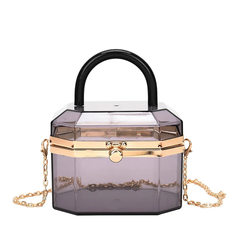 Clear PVC Jelly Party Bag Chunky Clutch Handbag