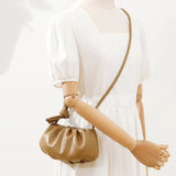 Mini Pleated Crossbody Bag Women's Small Handbag