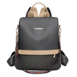 Large Capacity Rivet Oxford Backpack for Women