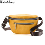 Multifunction Women's Fanny Pack Shoulder Bag Leather Chest Bag Female Belt