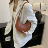 Half-moon PU Leather Armpit Bag for Women
