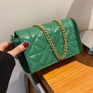 Embroidery Line Diamond Underarm Bag Chain Shoulder Hand Bags